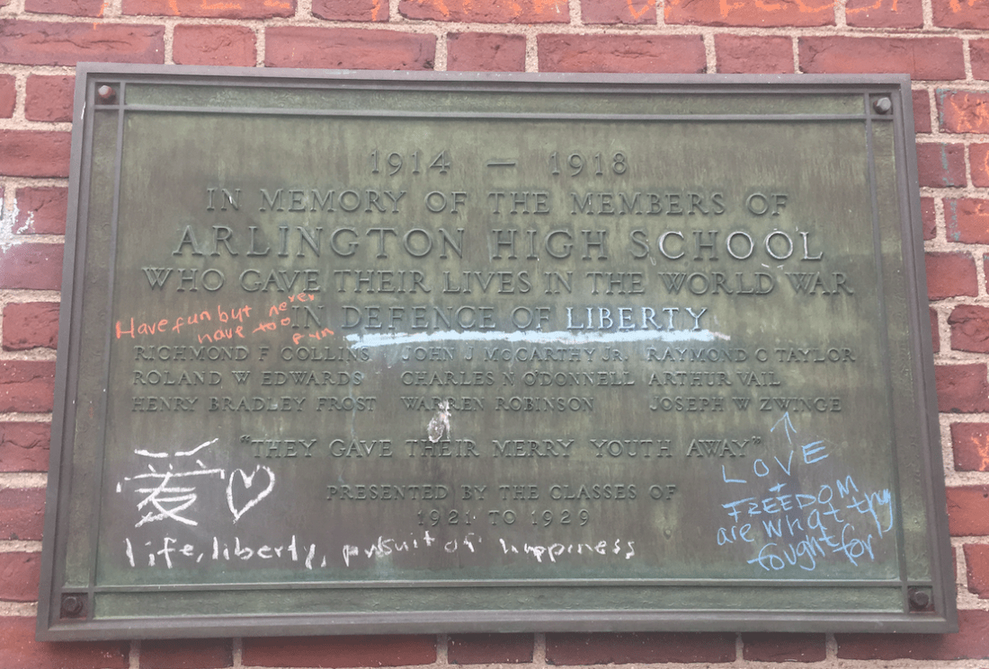 Defence of liberty close-up